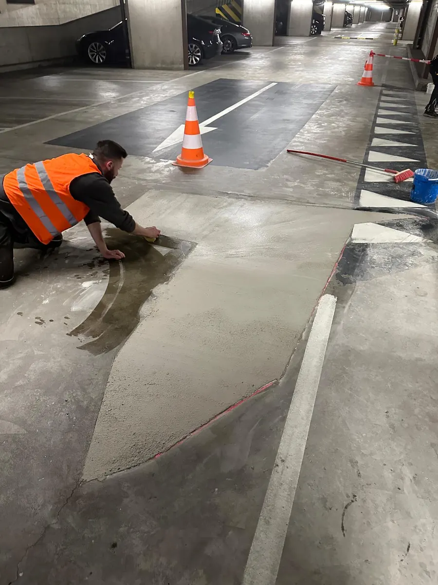 Reprofilage d’une dalle de parking